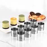 Guowall cake ring mold 2-inch eight-pack for precise mini cakes