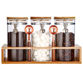GURUDAR glass coffee jar with airtight lid preserves freshness