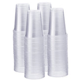 GUSTO 9 oz clear cup front view shows crystal clarity for beverages