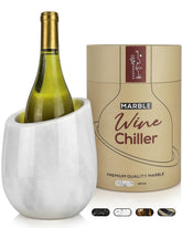 Gusto Nostro marble wine chiller bucket keeps 750ml bottles cool for hours.