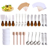 GUZE-US cheese spreaders with wooden handles for smooth spreading