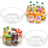 Guzon 12-inch Lazy Susan turntable with clear visibility for fast pantry access