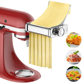 GVODE 3-in-1 pasta attachment with sheet roller for KitchenAid, durable all-metal construction.