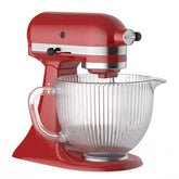 GVODE glass bowl with pour spout for KitchenAid improves pouring control during baking.