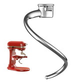 GVODE stainless steel dough hook spiral close-up for durable, even kneading.