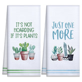 GwhyGifts plant-lovers kitchen towels show playful plant patterns for stylish quick-dry use.