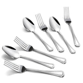 Gymdin 24-piece spoons and forks set with pearl dot handles for elegant table settings.