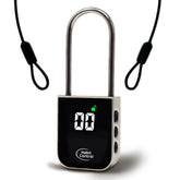 Habit Control metal timer lock front view with clear countdown display for precise timing.