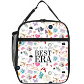HABITAYGI best era lunch bag print close-up for school lunches and stylish vibe.