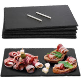 Hacaroa slate cheese board 12x8 in black for classy meat and cheese serving.