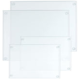 Hacaroa tempered glass cutting board rectangle large on counter for prep and slicing.