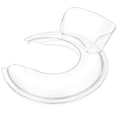 HAEGCKCA pouring shield attached to a KitchenAid mixer for mess-free pouring.