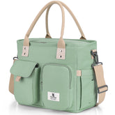 Hafmall lunch bag with wide opening for easy packing and access at work.