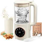 HaiiuzHi 8-in-1 nut milk maker front view enables quick almond and oat milks at home