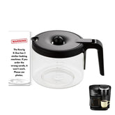 HAKANO Keurig K-Duo Essentials carafe front view, durable 12-cup glass design.