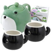 Hakone Yosegi frog teapot for cozy tea time with a charming glaze