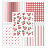 HALL AND PERRY Swedish dishcloths in cherry red, ultra-absorbent for quick spill cleanup.