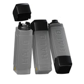 HALO squeeze bottles in square design provide stable pouring for oils and sauces.