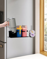 HAMARA fiber steel magnetic Stanley cup holder mounted on fridge for secure tumblers