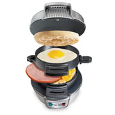 Hamilton Beach breakfast sandwich maker assembly for quick, customizable mornings
