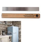 Hamletoff fridge knife strip with full-length magnet for secure blade storage