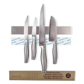 Hamletoff magnetic knife strip on wall in no-drill setup holding knives securely