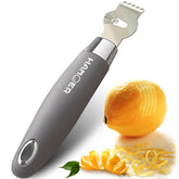 HAMOER lemon zester blade closeup for precise zest extraction and aroma