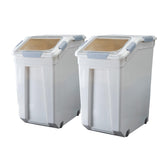 HANAMYA 33L rice storage container with measuring cup for organized staples