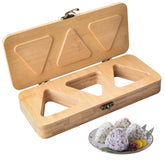 Handbanary bamboo onigiri mold lid top view for clean shaping
