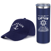 Handepo captain cap in navy with embroidery for durable outdoor wear