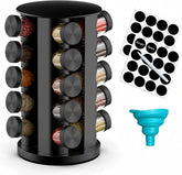 Handisen rotating spice rack on a counter for easy spice access.