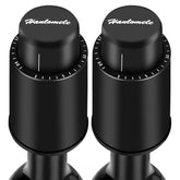 Hanlomele wine bottle stoppers two-pack preserve freshness longer.