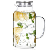 Hannadepot borosilicate glass pitcher shows contents clearly for daily use.