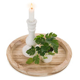 Hanobe round tray with candle holder elevates coffee table decor and easy serving