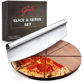 Hans Grill pizza board top view highlighting a smooth surface for clean, precise slicing.