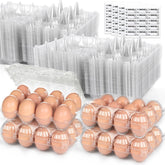 HANSGO reusable egg carton 60-pack with label stickers for farm sale display.
