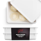 Hans Grill pizza dough proofing box 2-pack stackable for organized dough prep