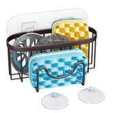 HapiRm M-shaped sink caddy keeps sponge and brush organized for a tidy sink