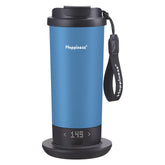 Happiness self-heating travel mug 20oz close-up showing precise temperature control for hot beverages