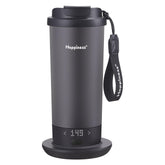 Happiness self-heating travel mug 20oz with spill-resistant lid for on-the-go warmth