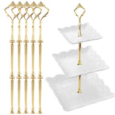 Happy Will crown-style gold hardware for a polished top-view tray display.