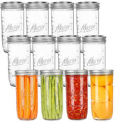 Harfuyee 24oz wide-mouth jar with metal lid for easy filling and sealing.