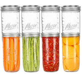 Harfuyee 24oz wide-mouth jar for easy filling and canning.