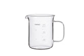 HARIO Beaker Server 300ml glass body with etched measurement marks for precise brewing.