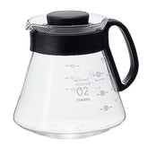 Hario V60 glass coffee server 600ml top view with measurement lines for precise brewing