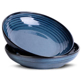 HASENSE Pasta Bowls Set2 navy blue front view ideal for pasta portions