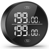 HAUKINIX dual timer front view with big digits for quick kitchen visibility.