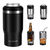 HAUSHOF 12 oz can cooler with 4-in-1 design for camping and beach trips
