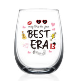 HAYOOU 15oz wine glass with bold May This Be Your Best Era design for fans.