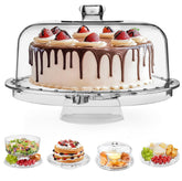 HBlife acrylic cake stand with dome cover showcases desserts clearly while keeping them fresh